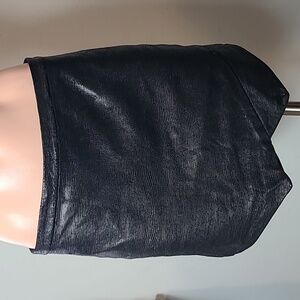 MASON Leather skirt Avant Garde Edgy Punk‎ Mini Stretchy Bohemian Y2K